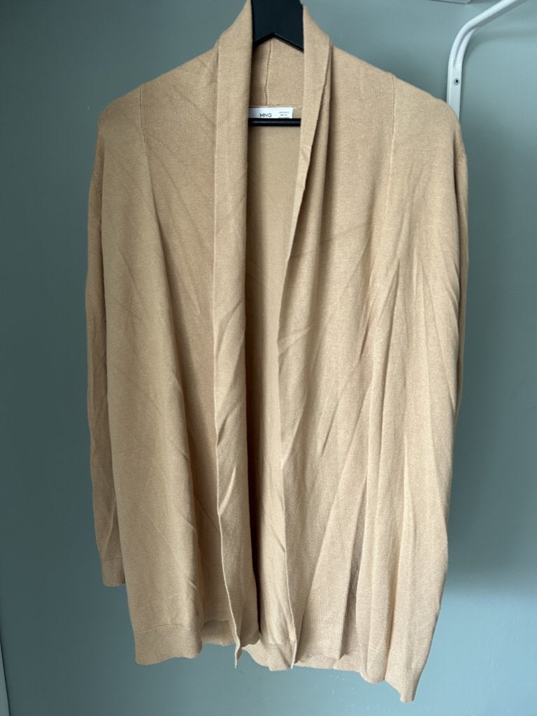 Lang beige vest - Mango, Mango, Verzenden, Beige, Zo goed als nieuw