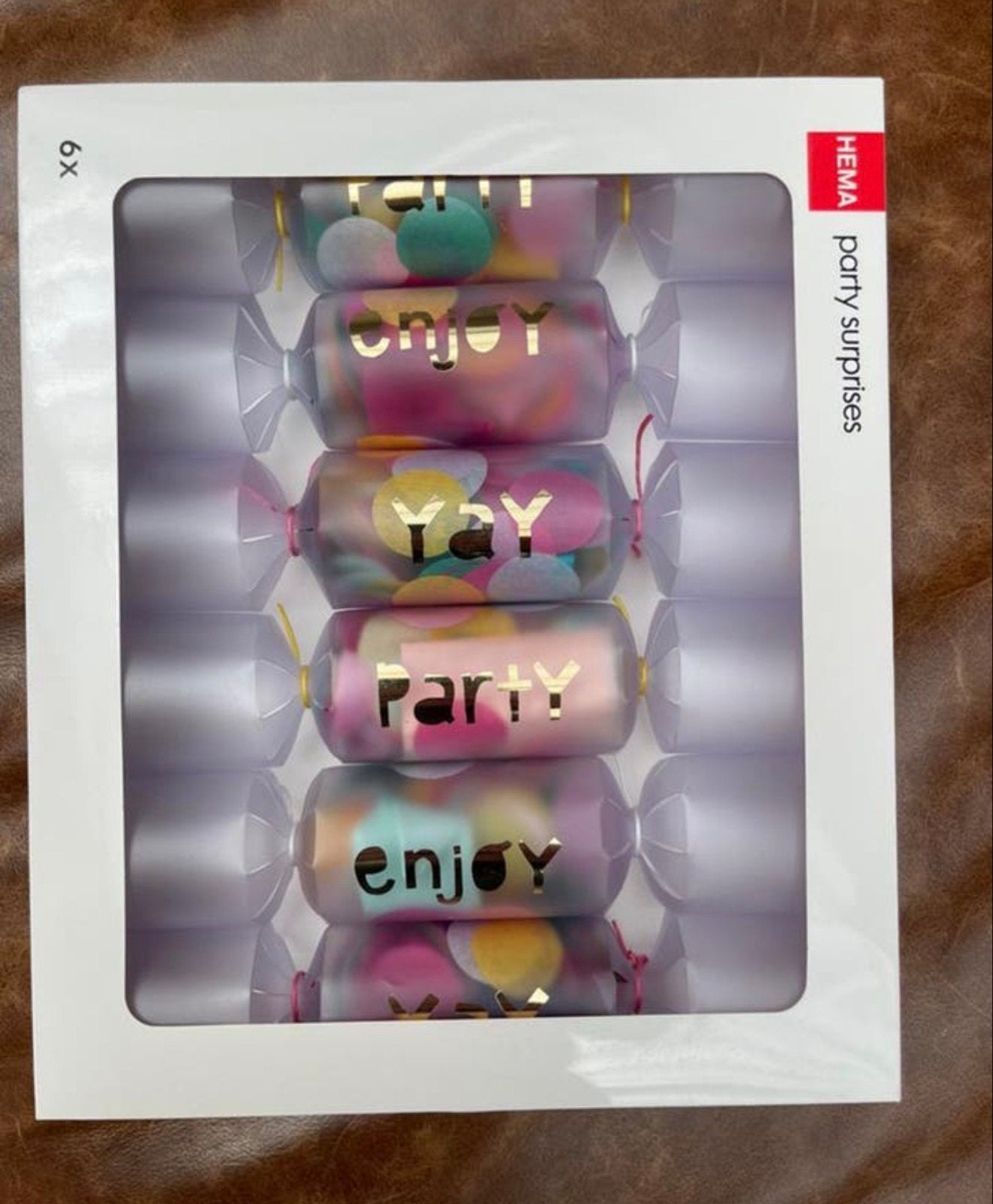 72x HEMA Party Surprises met confetti en kroontje, Ophalen of Verzenden, Nieuw, Feestartikel, Verjaardag