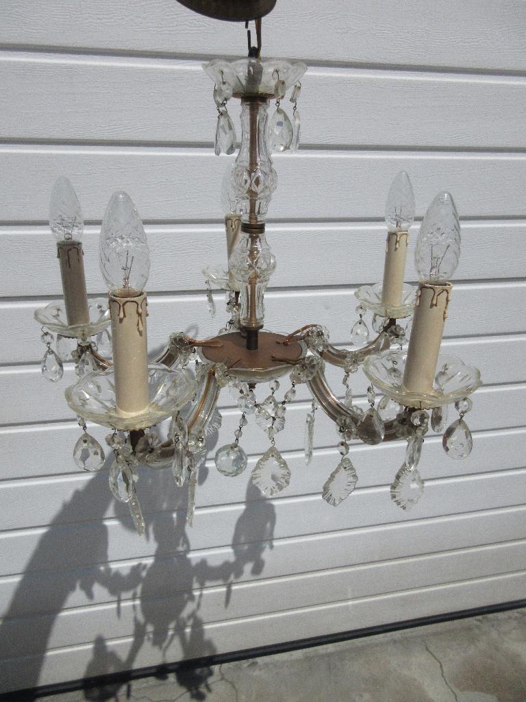 Kristallen lamp kroonluchter hanglamp, Ophalen, Glas, Minder dan 50 cm