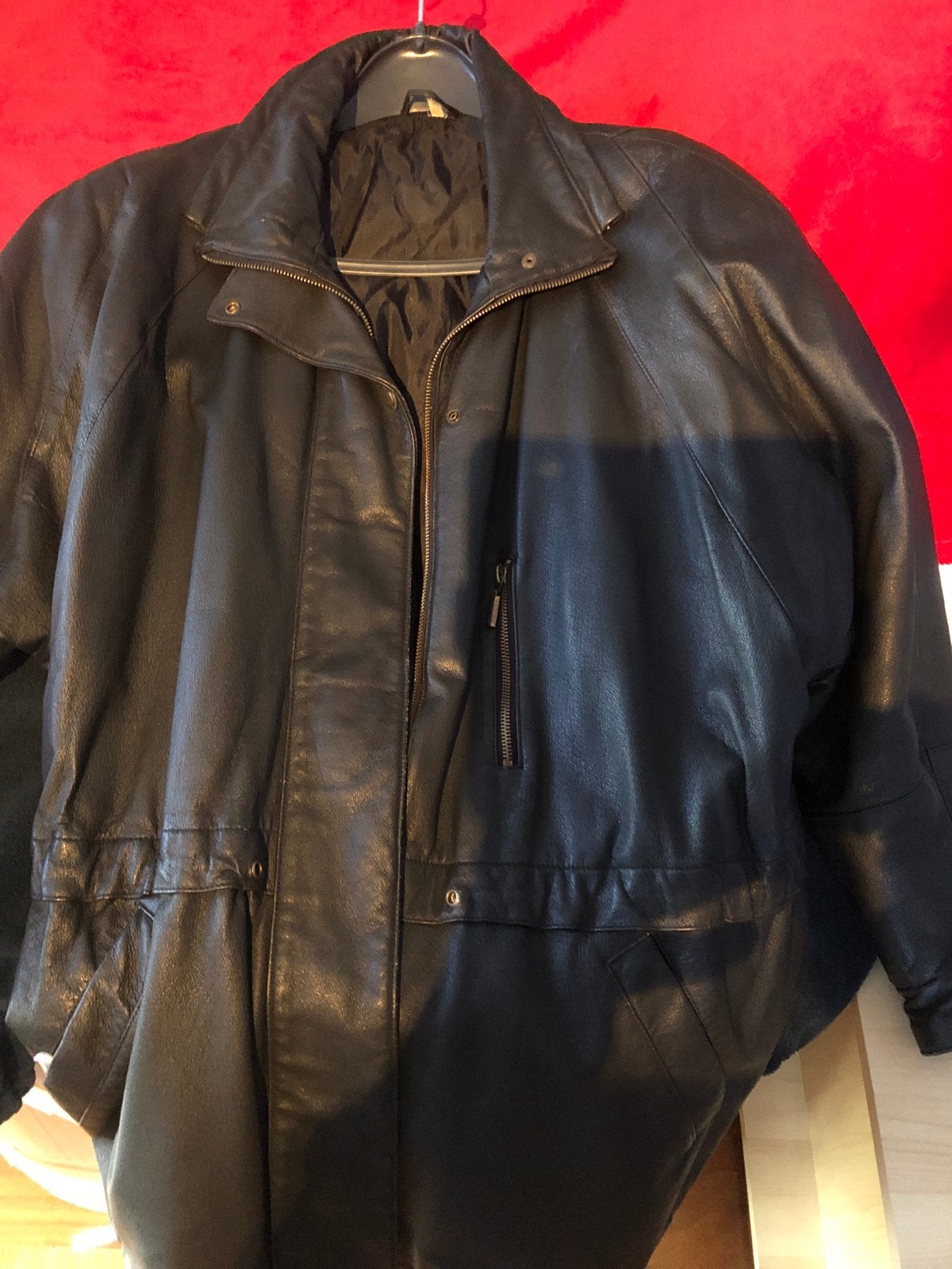 Mannen leren jas L/XL - Leer in perfecte staat, Ophalen of Verzenden, Gedragen, Maat 52/54 (L), Zwart