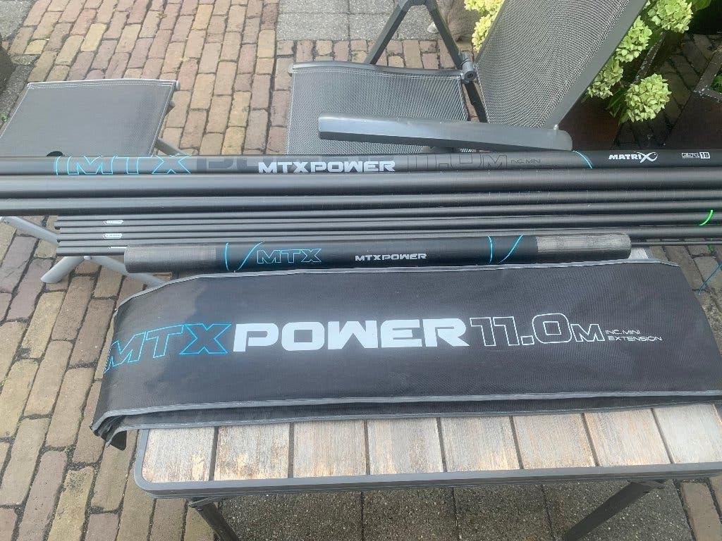 MATRIX MTX POWER 11 M + 3 TOPSETS INCOMPLEET, Ophalen, Gebruikt, Vaste hengel