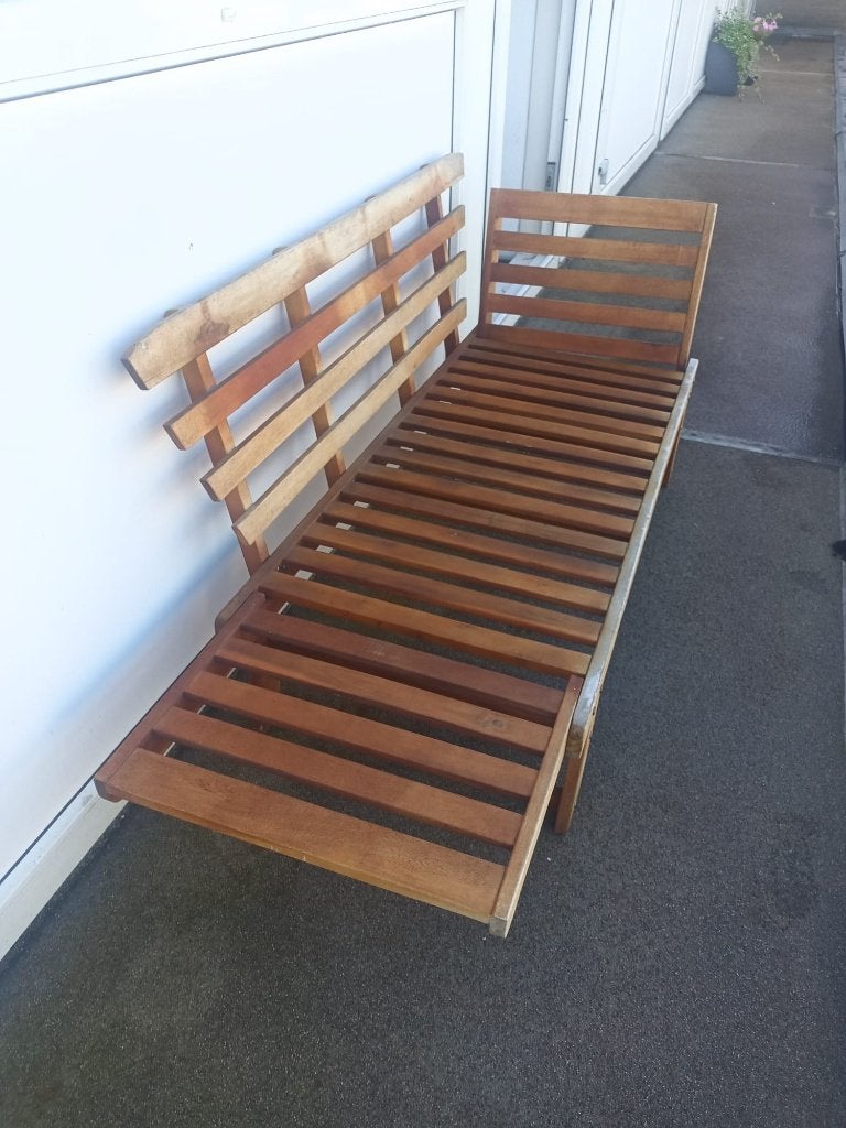 balkon bankje, Tuin en Terras, Ophalen, Gebruikt, Hout