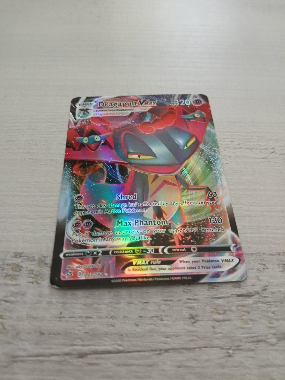 Dragapult VMAX Pokémon Kaart - Zo goed als nieuw, Ophalen of Verzenden, Gebruikt, Losse kaart