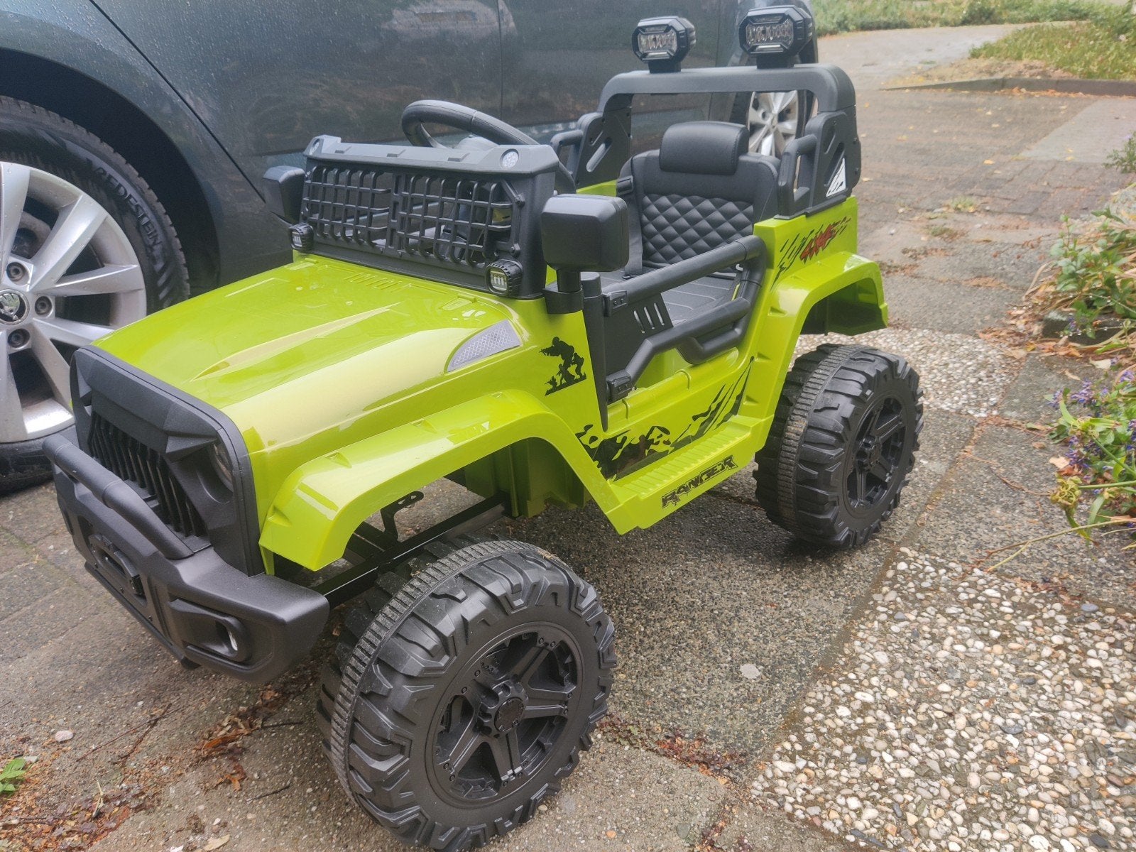 HOERFURIY Elektrische kinderauto 12V - Groen, Ophalen, Nieuw