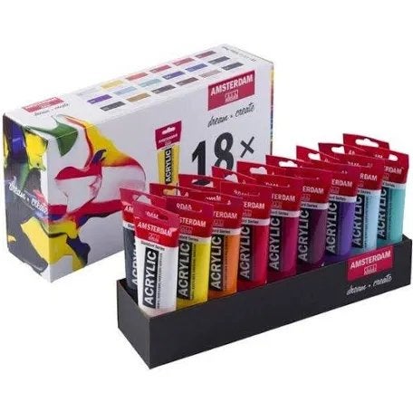 Nieuw Amsterdam Acrylverf Set - 18 kleuren, Hobby en Vrije tijd, Ophalen, Nieuw, Acrylverf