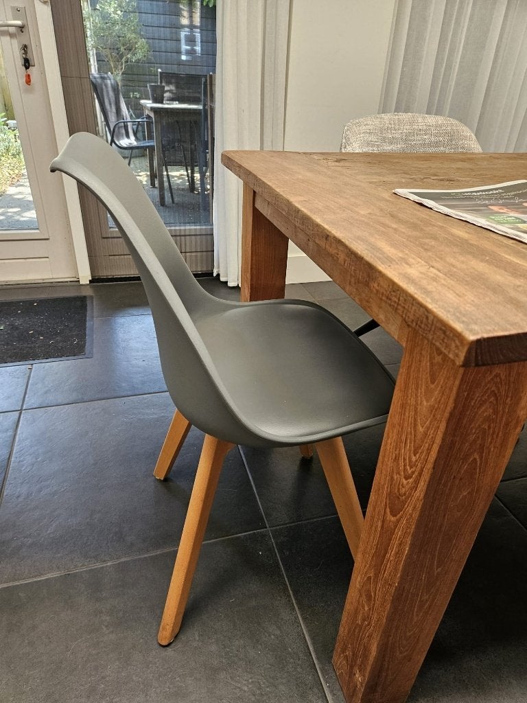 Eetkamerstoelen, Gebruikt, Eenvoudig, Grijs, Vijf, Zes of meer stoelen