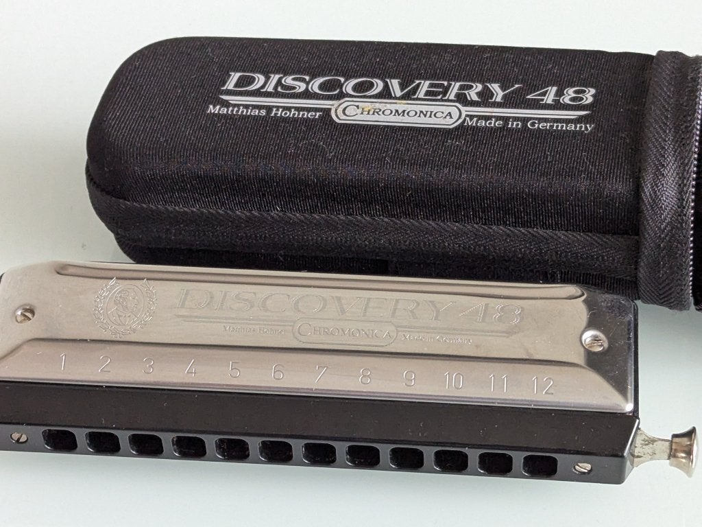 Hohner Discovery 48 Cromatisch Harmonica, Muziek en Instrumenten, Blaasinstrumenten | Mondharmonica's, Zo goed als nieuw, Chromatisch