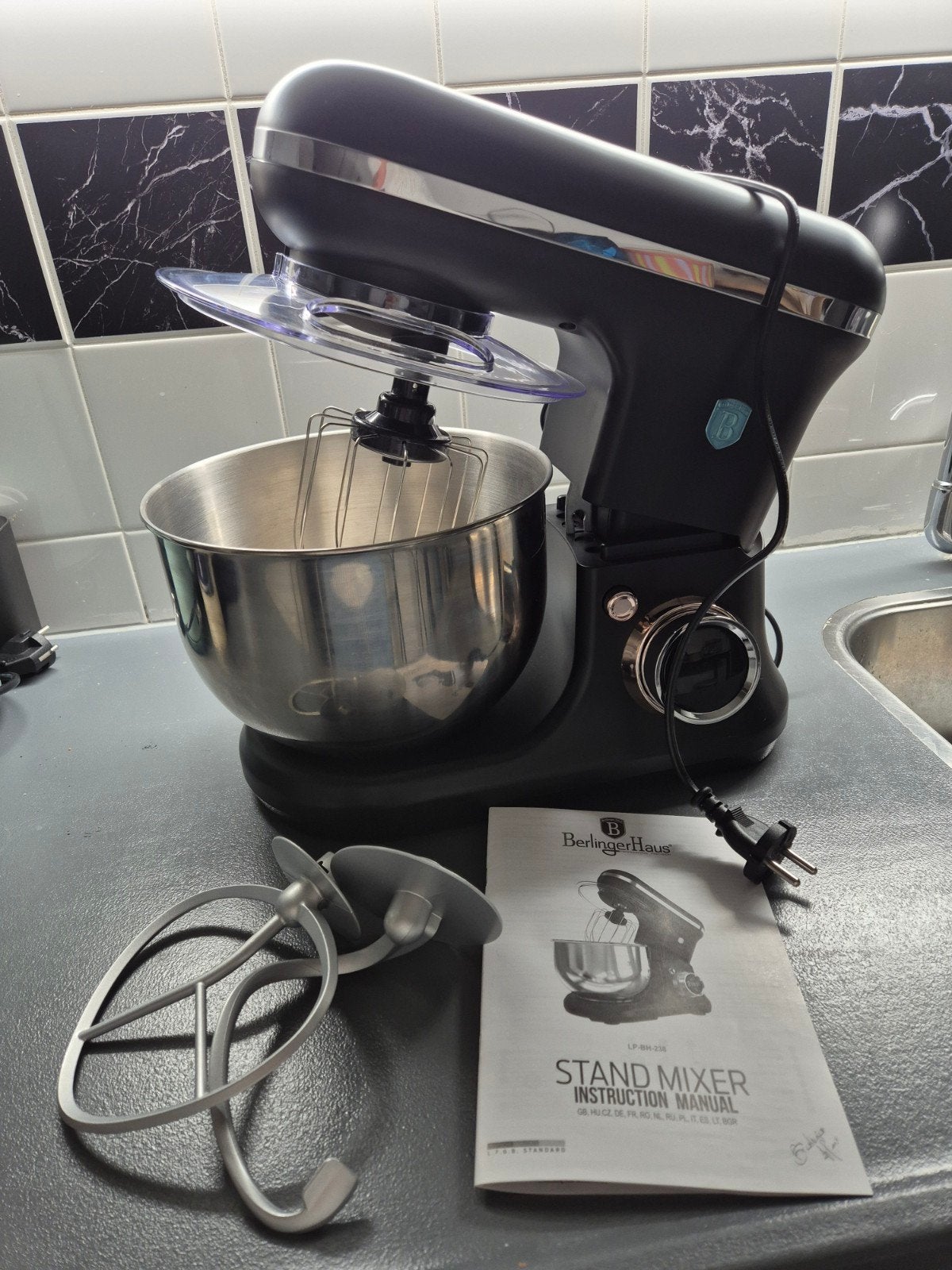 berlinger haus keukenmixer, 4 liter of meer, Ophalen, Zo goed als nieuw, 3 snelheden of meer