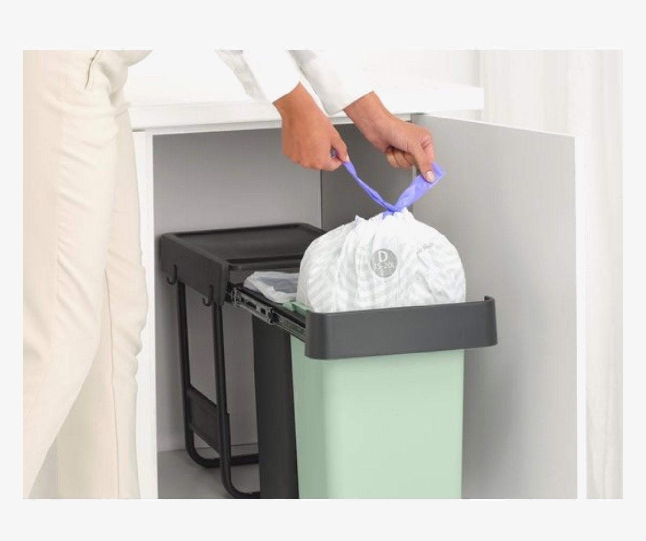 Brabantia Sort & Go inbouw afvalemmer 215 liter nieuwindoos, 20 tot 30 liter, Ophalen of Verzenden, Nieuw, Kunststof