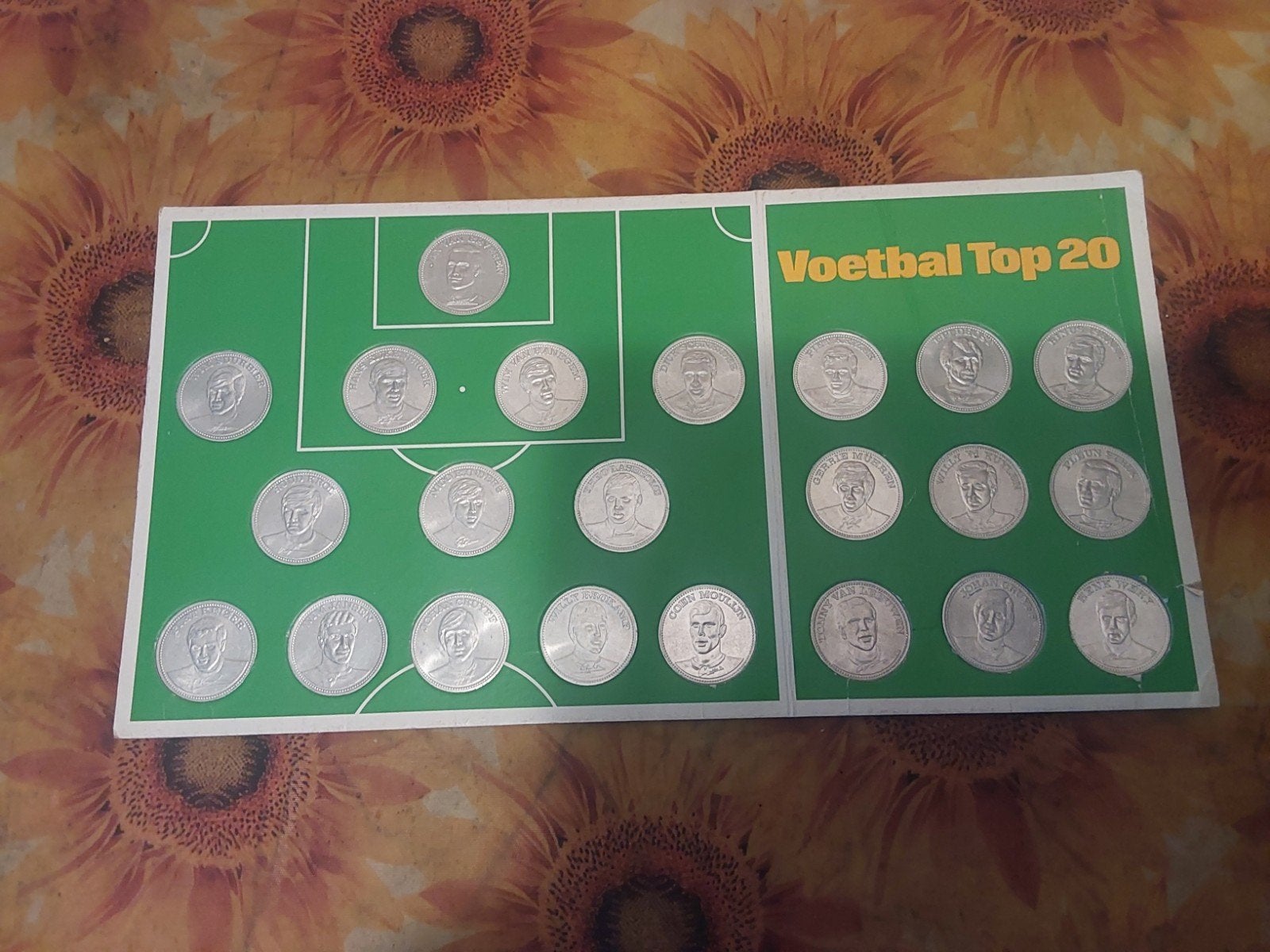 top 20 voetbalmunten 1970 Shell, Ophalen of Verzenden, Zo goed als nieuw