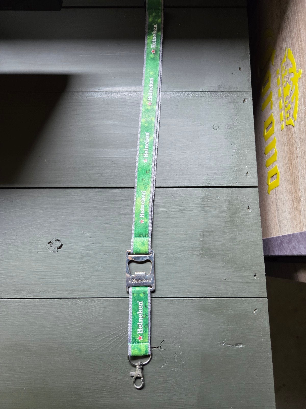 Heineken lanyard keycord opener sleutelkoord, Ophalen of Verzenden, Zo goed als nieuw, Flesopener, Heineken
