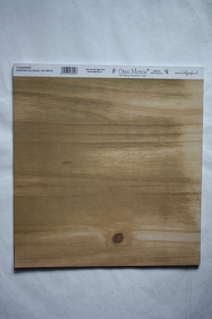 23 vel creamotion papier old wood off wit 97006, Hobby en Vrije tijd, Scrapbooking, Ophalen of Verzenden, Nieuw, Papier of Karton