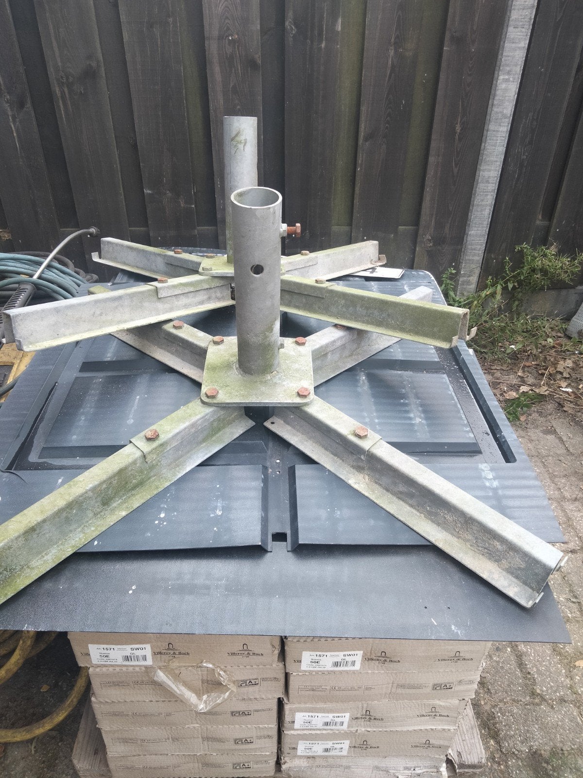 parasolvoet horeca, Tuin en Terras, Parasols, Ophalen, Gebruikt, Minder dan 1 meter, Parasolvoet