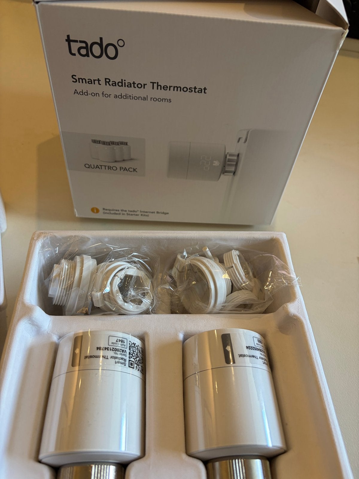 Tado Slimme Radiatorknoppen -  (Nieuw), Thermostaat, Minder dan 30 cm, Nieuw, Minder dan 60 cm