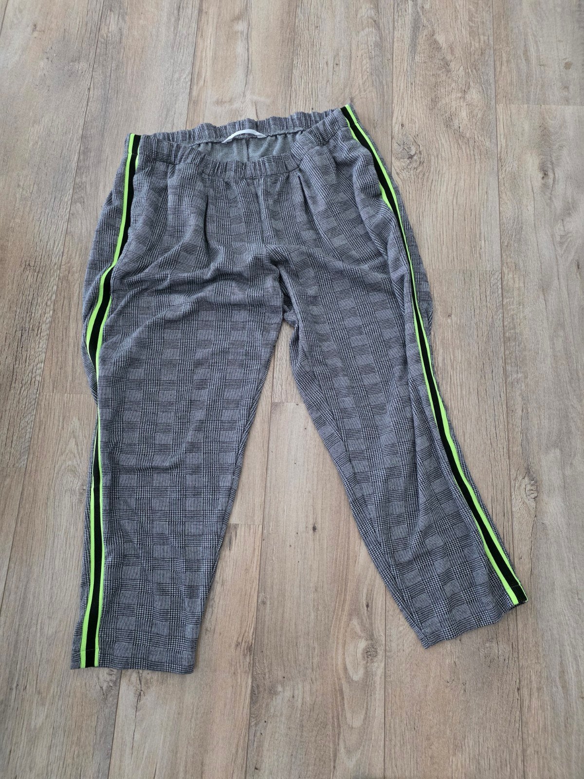 Geruite broek Studio Untold maat 50 met gele bies, Maat 46/48 (XL) of groter, Lang, Gedragen, Studio Untold