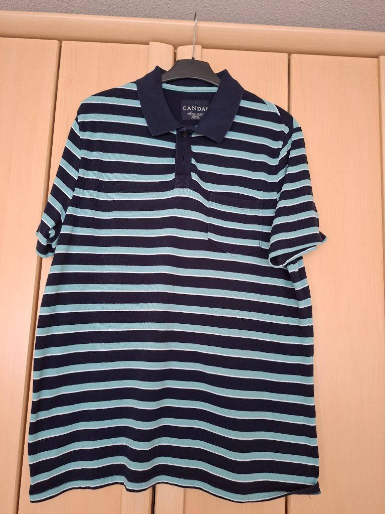Herenpolo van Canda, maat L, Kleding | Heren, Polo's, Gedragen, Maat 52/54 (L), Blauw, Ophalen of Verzenden