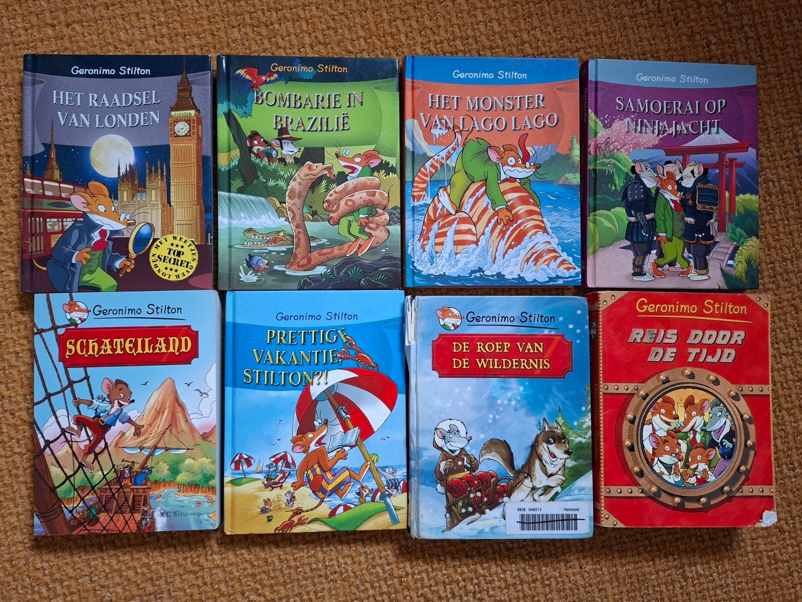Geronimo Stilton Boekenpakket - 8 Avontuurlijke Verhalen, Boeken, Ophalen of Verzenden, Gelezen, Geronimo Stilton, Fictie