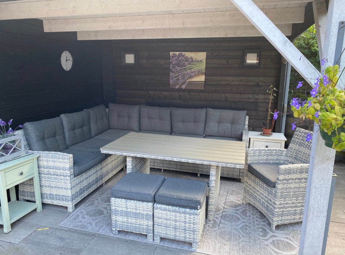Mooie Loungeset , Diningset van Garden Impressions, Ophalen, Zo goed als nieuw, Wicker, Stoel