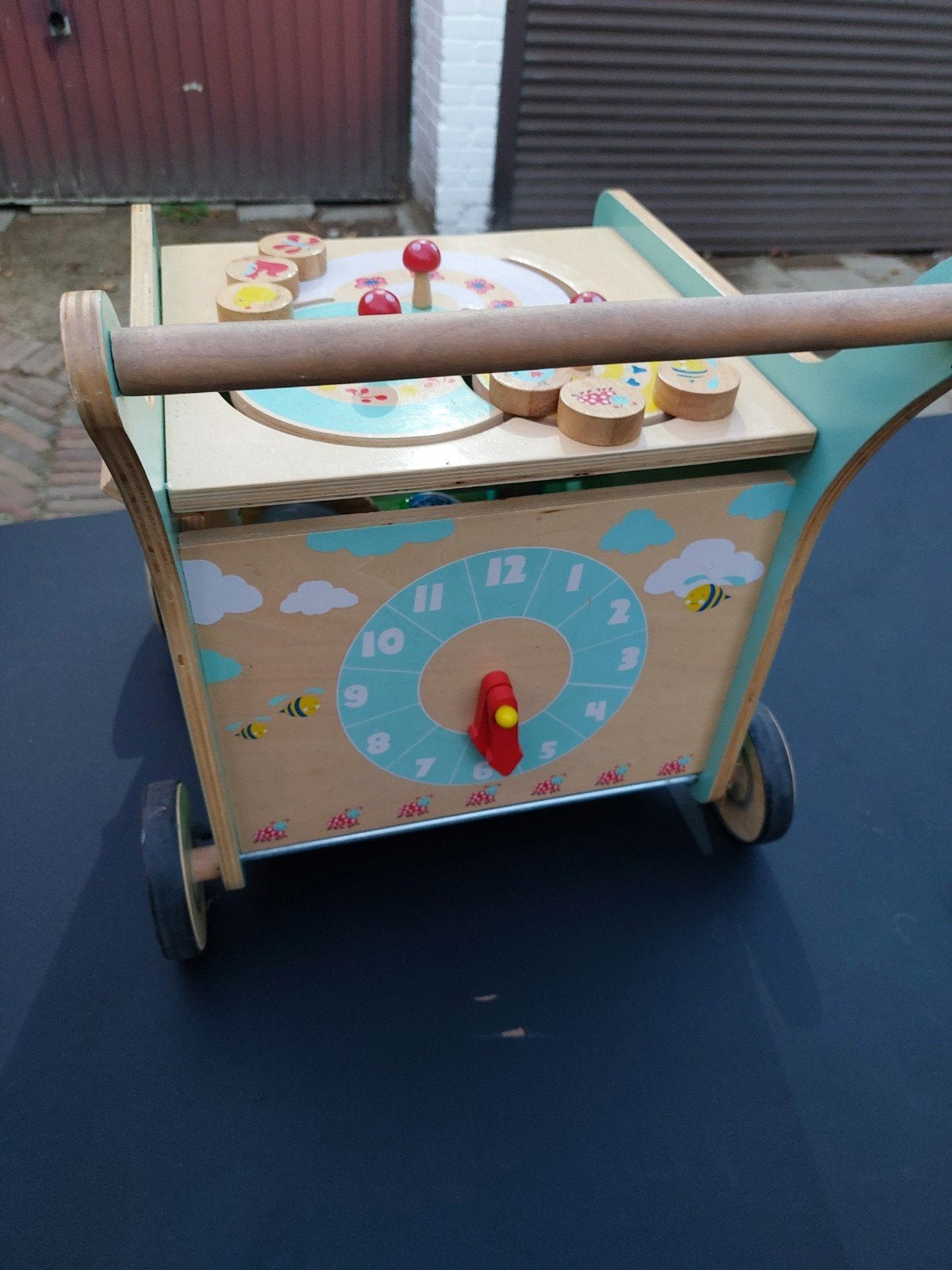 houten kinder loopkar, Ophalen, Gebruikt