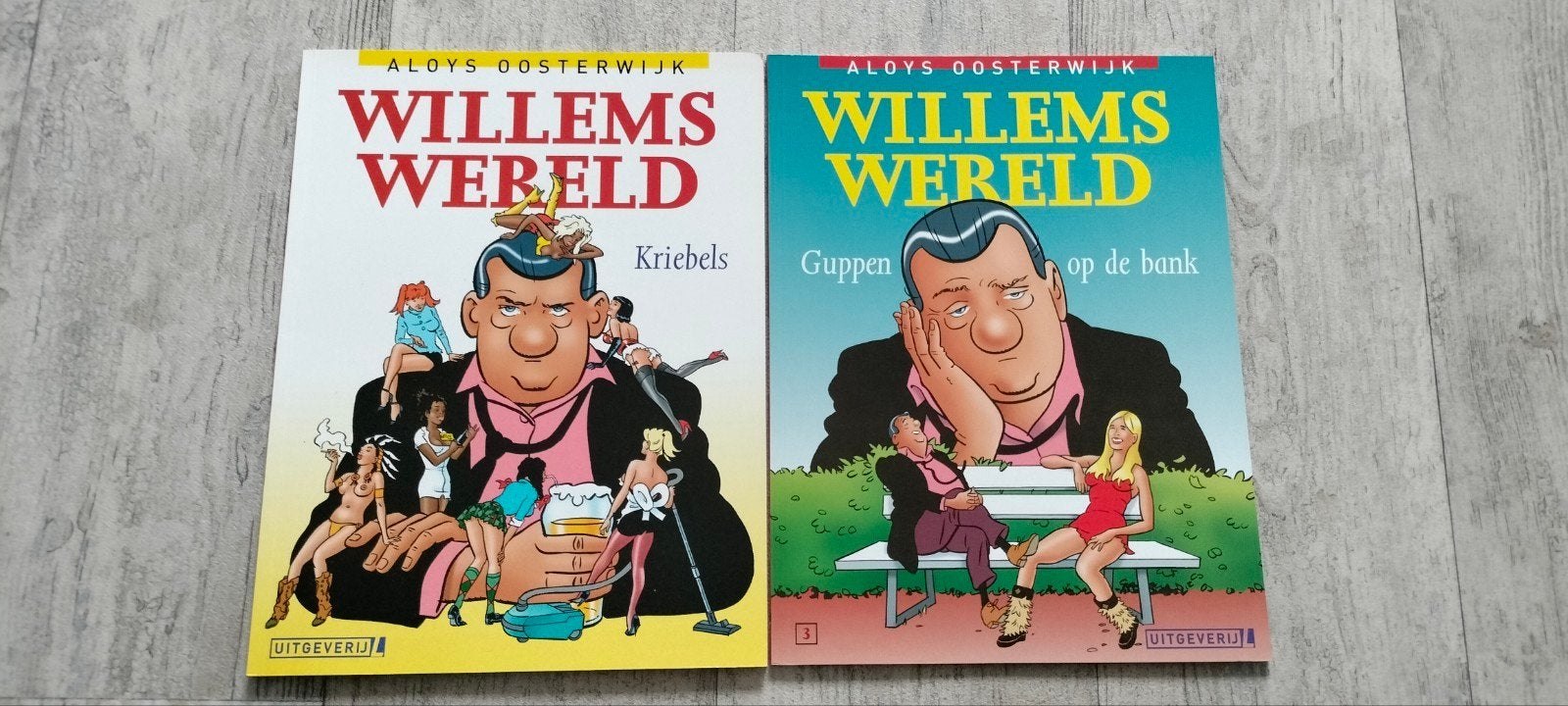 Willems Wereld - Kriebels & Guppen op de bank, Meerdere stripboeken, Ophalen of Verzenden, Zo goed als nieuw, Aloys Oosterwijk