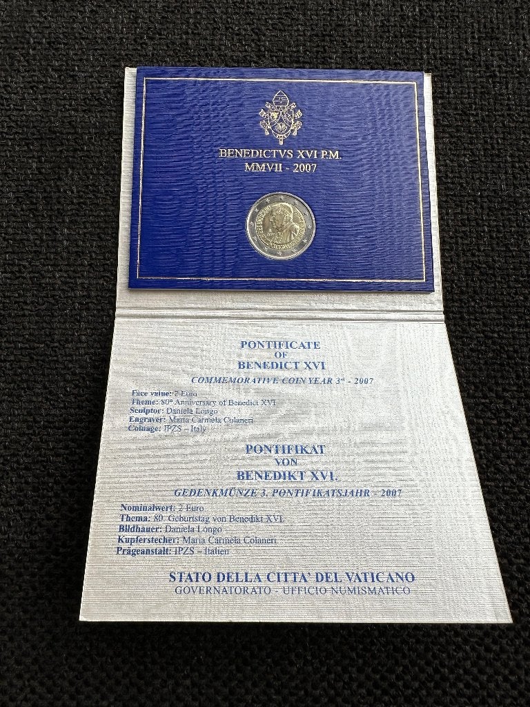 Vaticaan, 2 Euro 2007 in blister., Ophalen of Verzenden, Vaticaanstad, 2 euro
