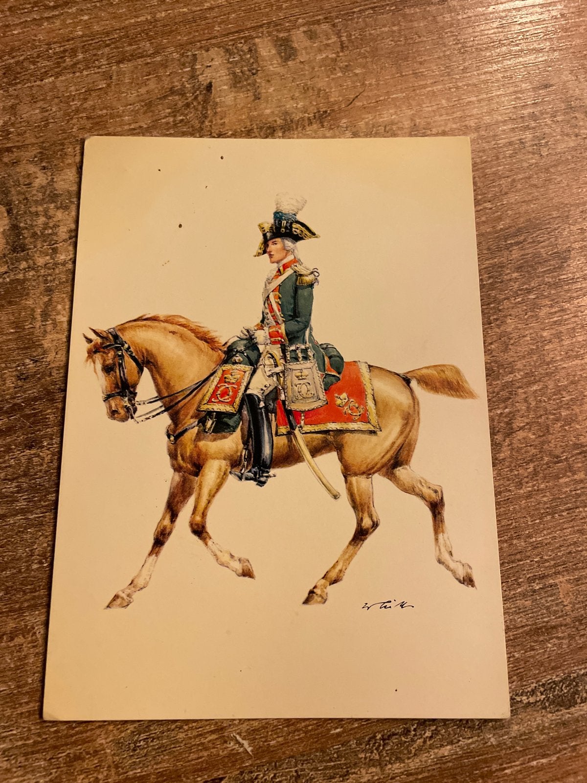 Ansichtkaart Hertogdom Württemberg 1782 Lichte-Jäger-Garde, Ophalen of Verzenden, Ongelopen, Politiek en Historie