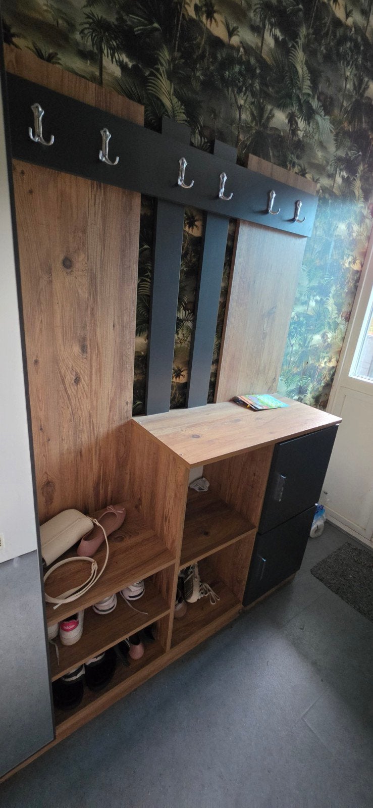 Schoenenkast met kapstok en spiegel, Huis en Inrichting, Ophalen, Gebruikt, Modern, functioneel