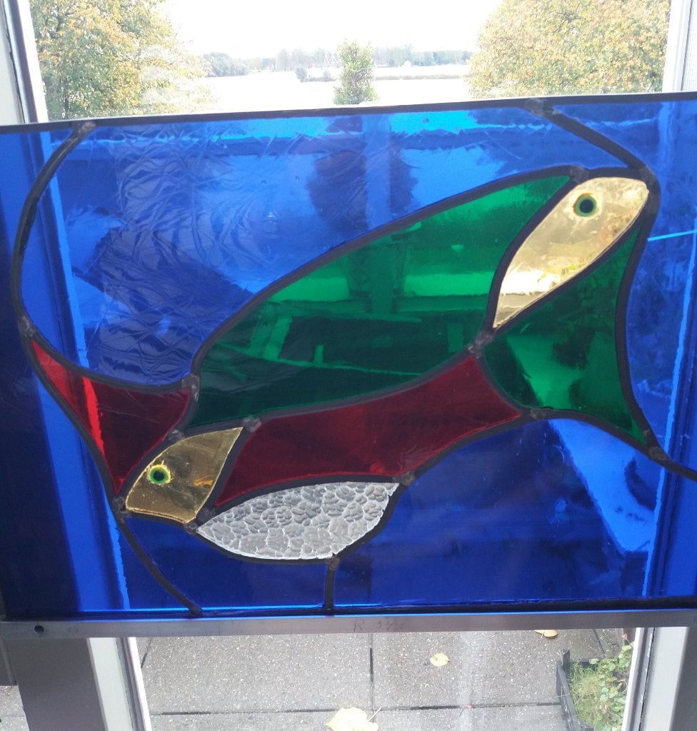 glas in lood ramen, sterrenbeelden, Ophalen, 30 cm, Gebruikt, Glas