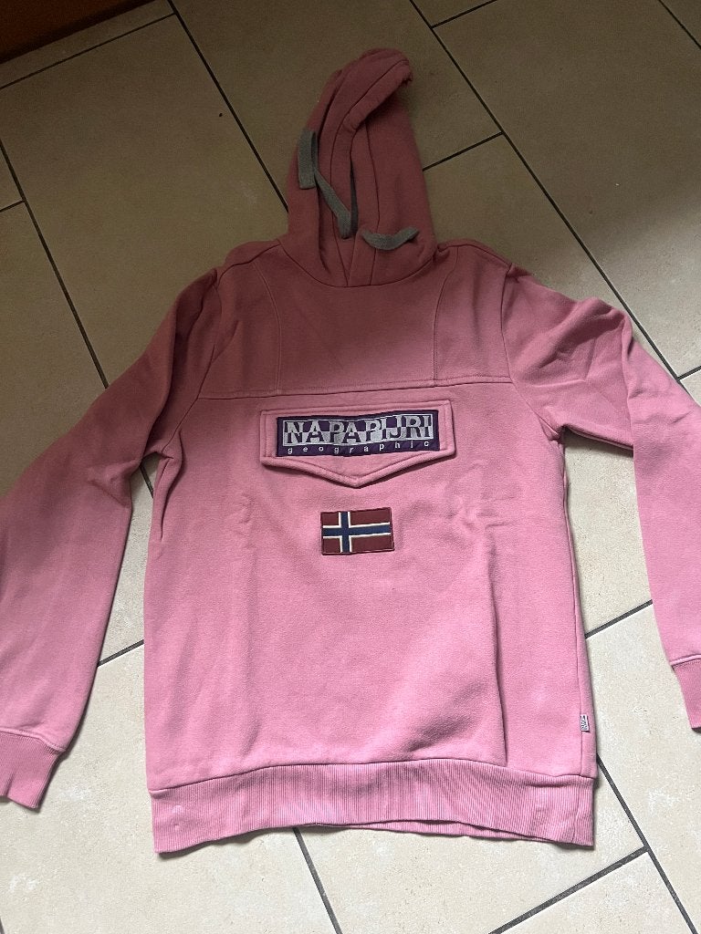 Mooie roze Napapijri hoodie  maat XS., Ophalen of Verzenden, Zo goed als nieuw, Roze, Maat 34 (XS) of kleiner