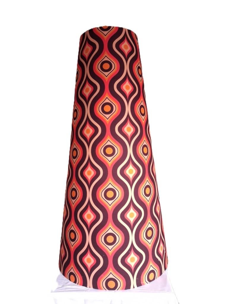 XL Handgemaakte Retro Lampenkap in Jaren 70 Stijl, Huis en Inrichting, Lampen | Lampenkappen, Bruin, Nieuw, Ophalen of Verzenden