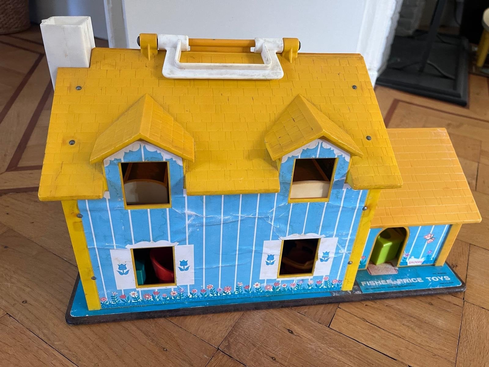Vintage Fisher-Price Poppenhuis met Meubels en Poppetjes, Ophalen, Gebruikt, Poppenhuis