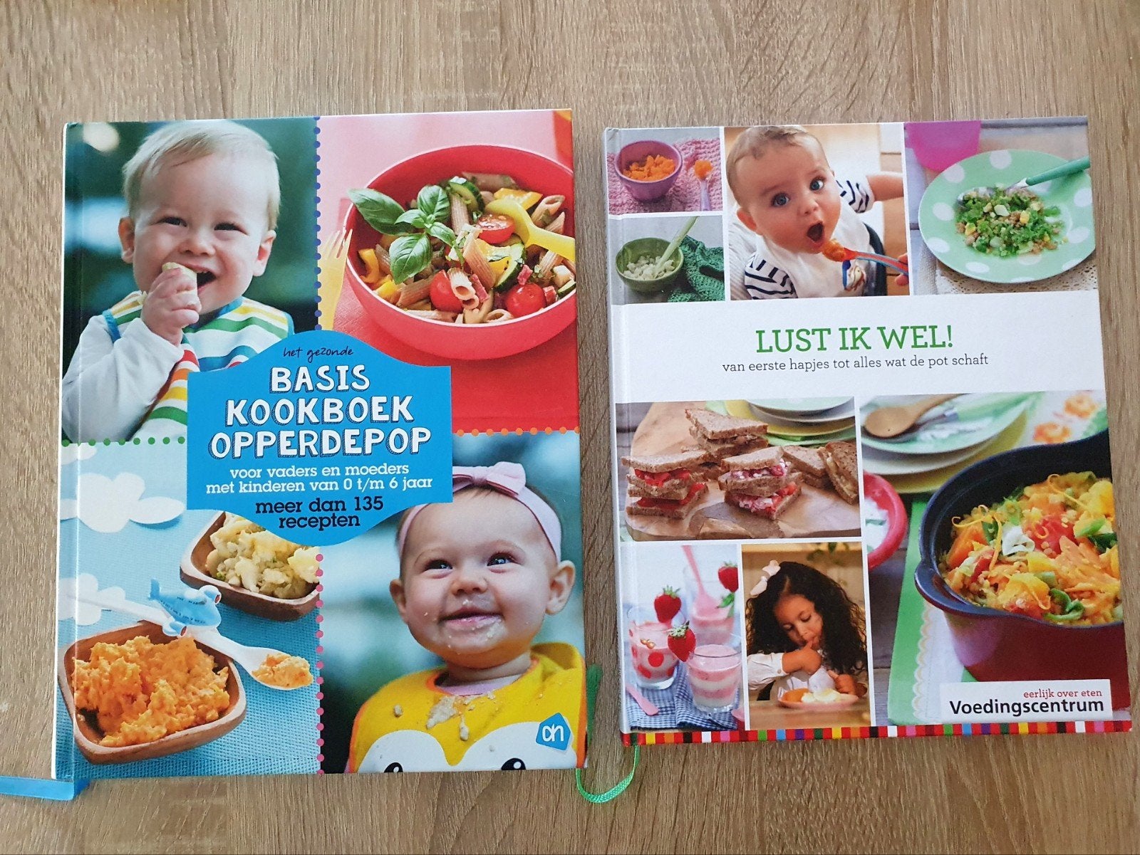 2 kookboeken: Opperdepop & Lust Ik Wel! Baby/kind recepten, Boeken, Gezond koken, Ophalen of Verzenden, Zo goed als nieuw, Voedingscentrum