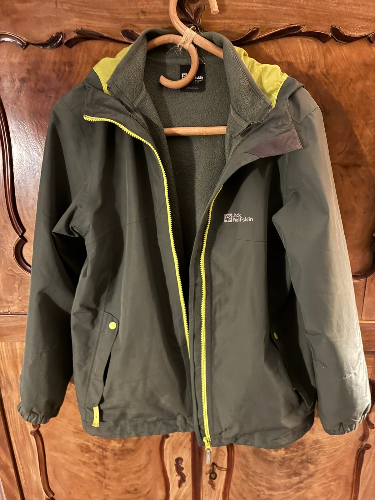 Jack Wolfskin Jack 3 in 1 groen 164., Ophalen of Verzenden, Zo goed als nieuw, Kleding