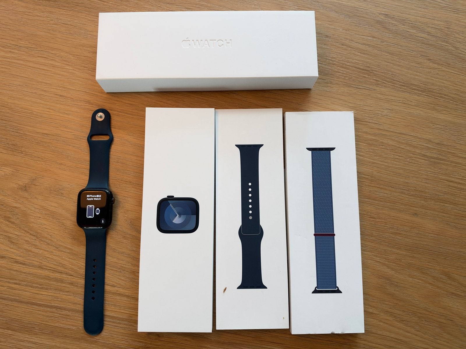 Apple Watch Series 9 45mm Midnight Aluminium 4G, Ophalen, Gebruikt, Blauw, IOS