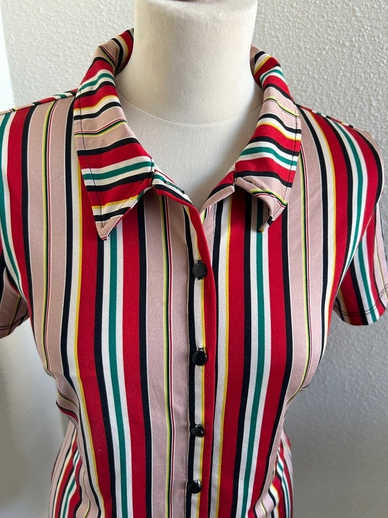 King Louie maat L gestreepte zomer top blouse 3138, Maat 42/44 (L), Ophalen of Verzenden, Zo goed als nieuw, King Louie