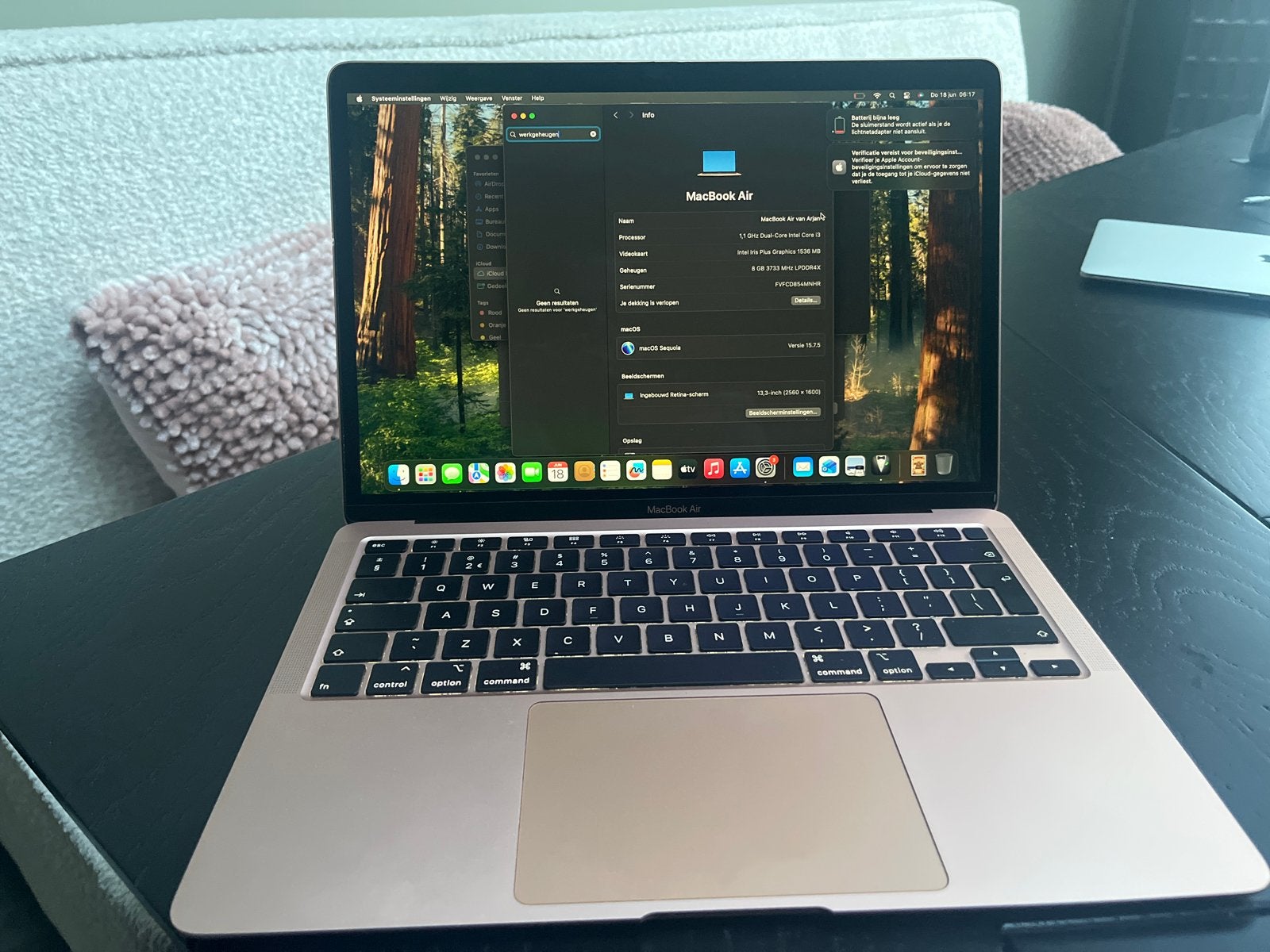 MacBook Air 13 inch (2020) - Zo goed als nieuw, Computers en Software, 256 GB, 8 GB, 13 inch, Minder dan 2 Ghz