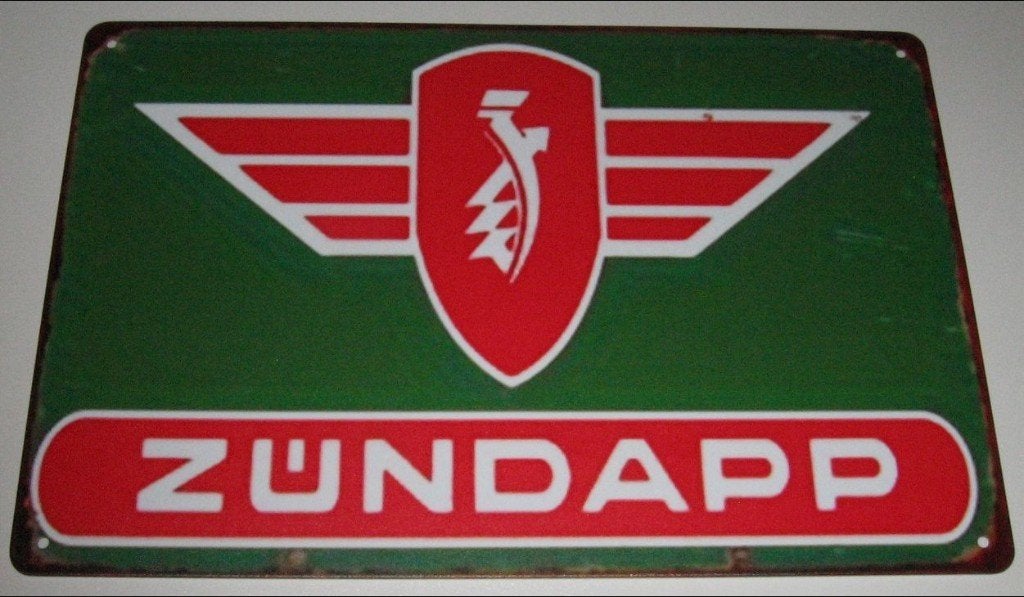 ZUNDAPP : Metalen Bord Classic Logo Zundapp, Verzenden, Nieuw, Reclamebord