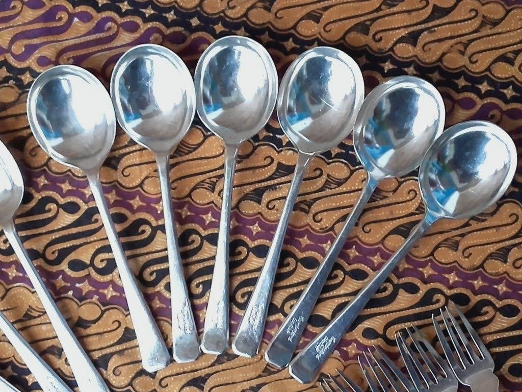 Mooi antiek 24 delig Gladwin silverplate bestek uit Engeland, Ophalen of Verzenden