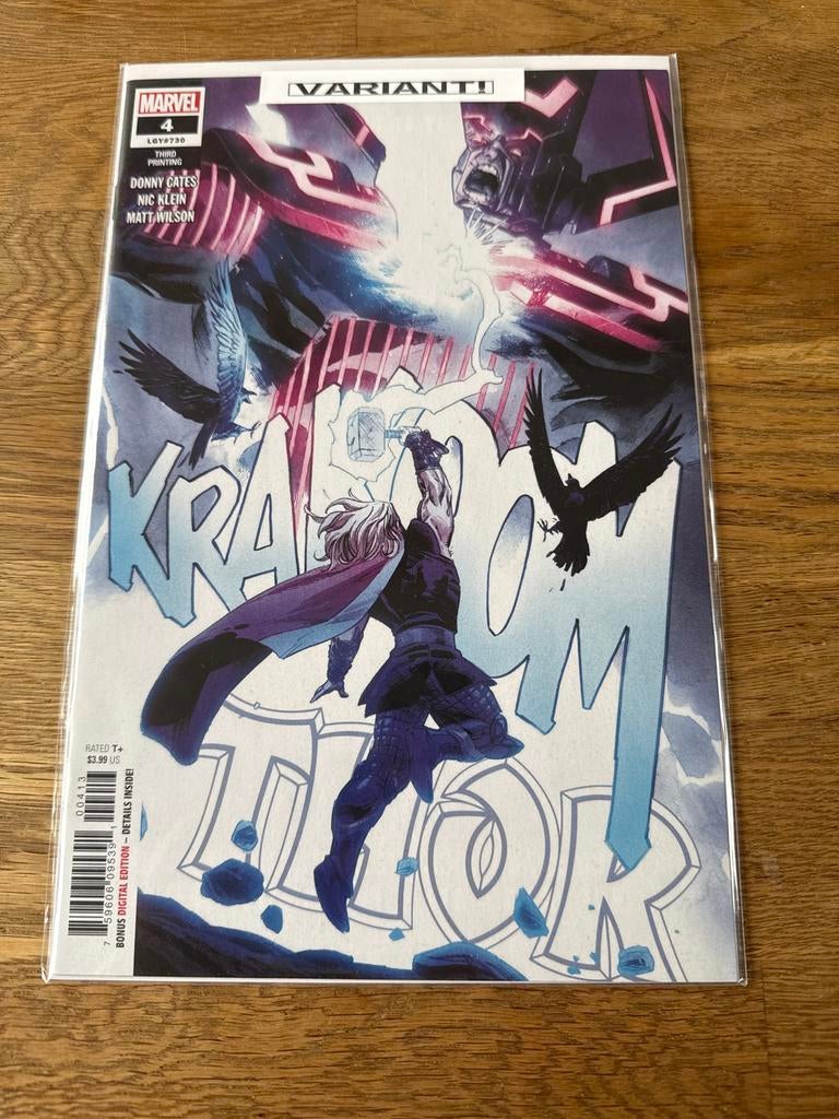 Thor #4 Variant Comic Boek - Marvel Comics, Boeken, Stripboeken, Zo goed als nieuw, Eén stripboek, Ophalen of Verzenden