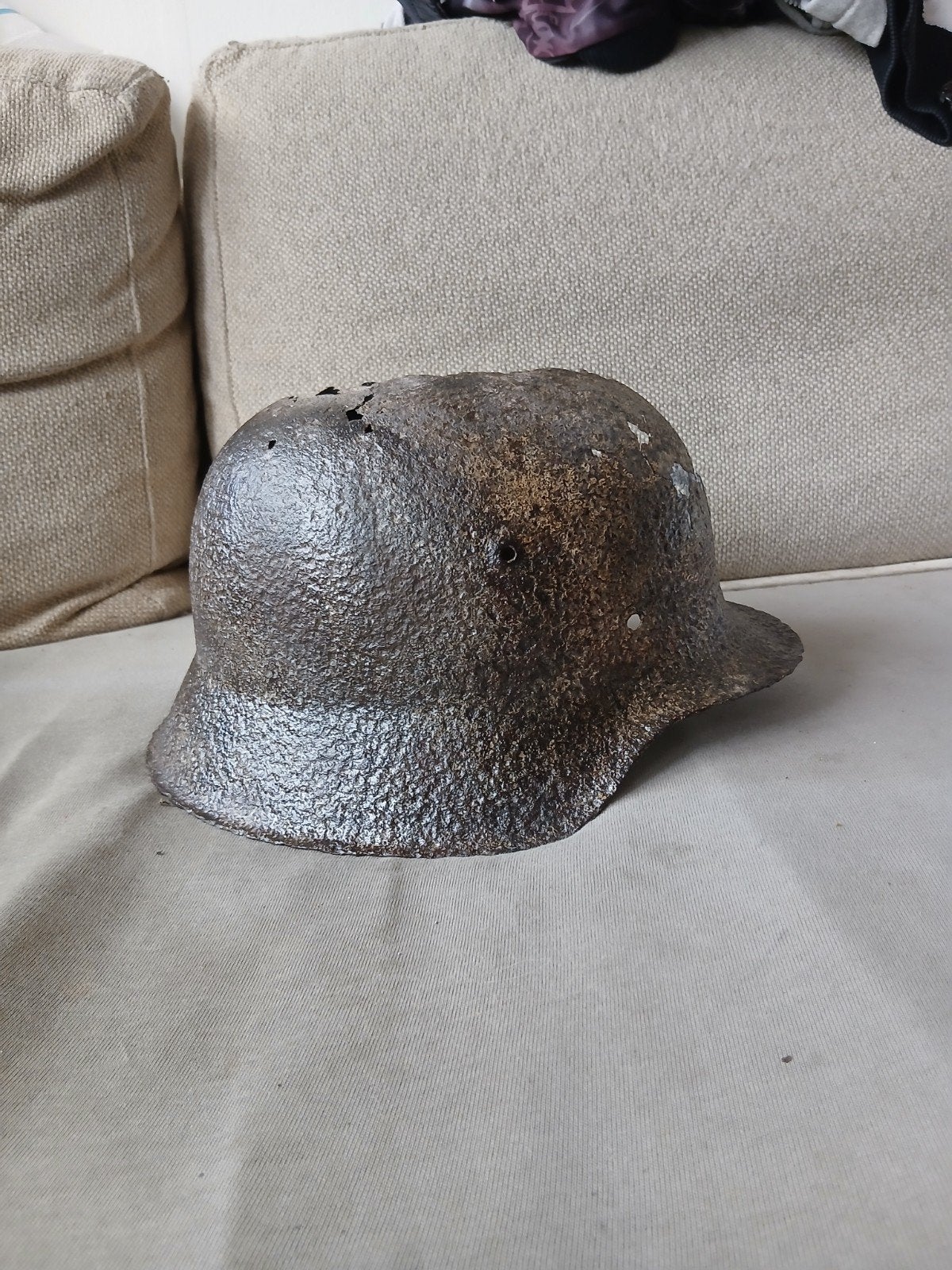 duitse helm relic ww2  #4, Ophalen of Verzenden, Duitsland, Helm of Baret