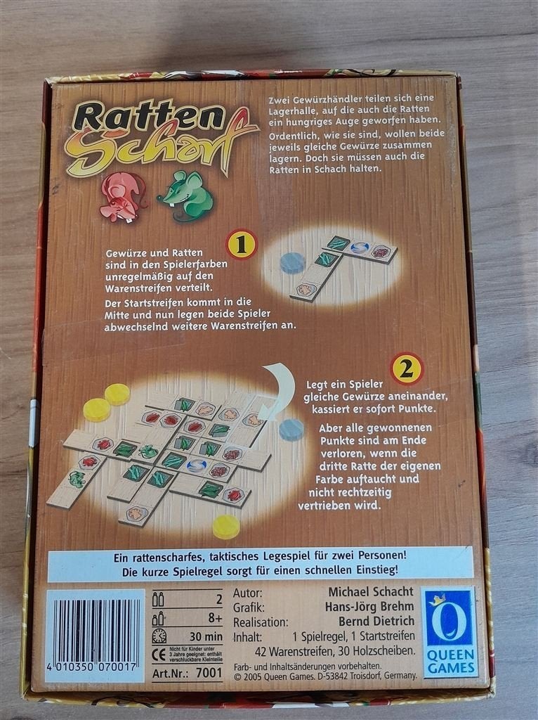 Ratten Scharf - queen games - s5604, Hobby en Vrije tijd, Gezelschapsspellen | Bordspellen, Verzenden, Zo goed als nieuw