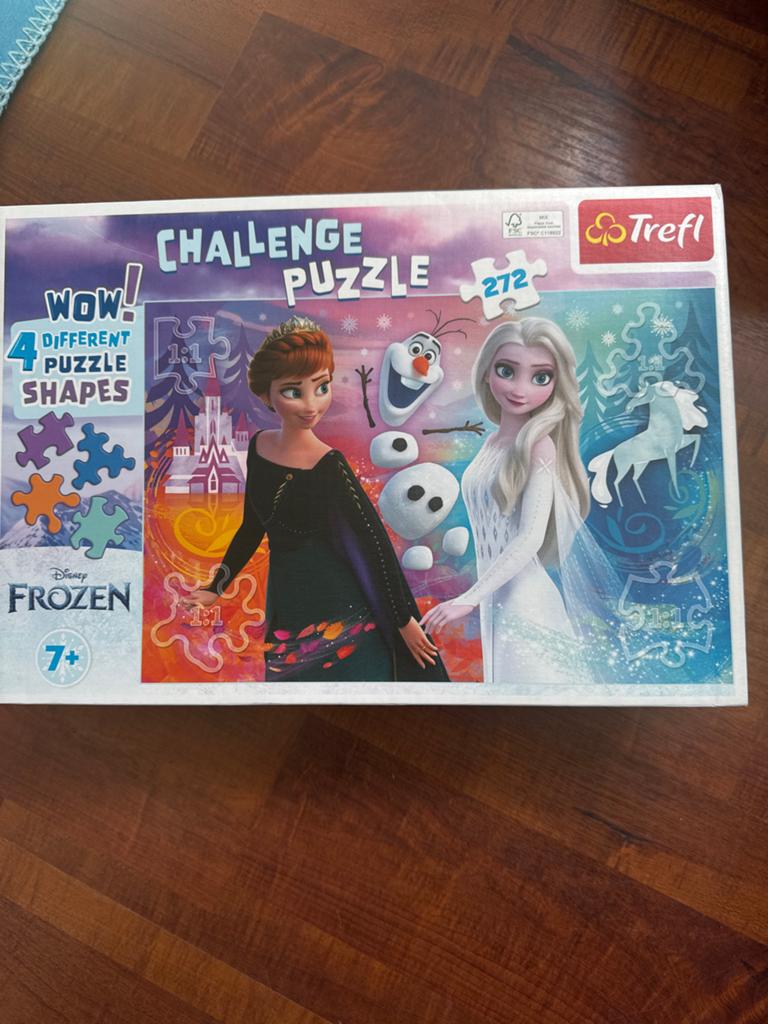 Disney Frozen Challenge Puzzel 272 stukjes Trefl, Ophalen of Verzenden, Meer dan 50 stukjes, Zo goed als nieuw, 6 jaar of ouder