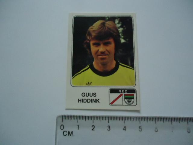 sticker oud GUUS HIDDINK Voetbal 79 Panini Nec vintage, Verzamelen, Stickers, Zo goed als nieuw, Verzenden