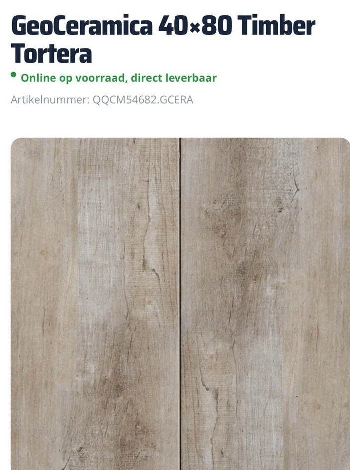Geo Ceramica Tortera 40x80 - Nieuwe keramische tegels, Ophalen, 60 cm of meer, Keramiek, Nieuw