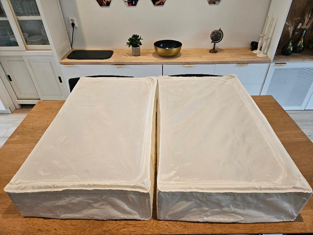 Ikea Skubb opbergtas met rits en handgrepen, twee stuks, Gebruikt, Overige materialen, Overige stijlen, Ophalen of Verzenden