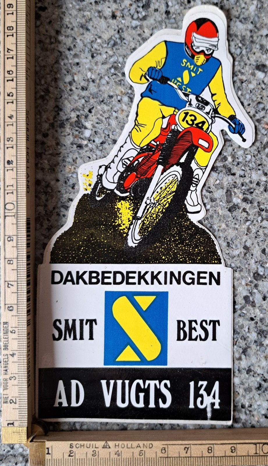 Vintage motorcross sticker Ad Voets 134 crossmotor