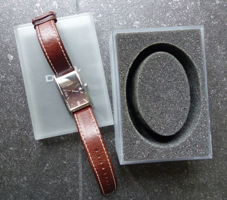 Donna Karan DKNY horloge dames dameshorloge bruin, Sieraden, Tassen en Uiterlijk, Horloges | Dames, Staal, DKNY, Polshorloge, Ophalen of Verzenden