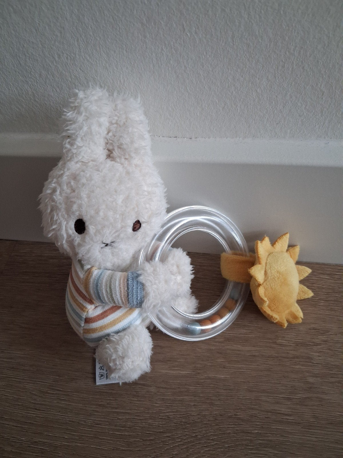 Rammelaar Little Dutch Nijntje Miffy gestreept L969, Ophalen of Verzenden, Zo goed als nieuw, Rammelaar