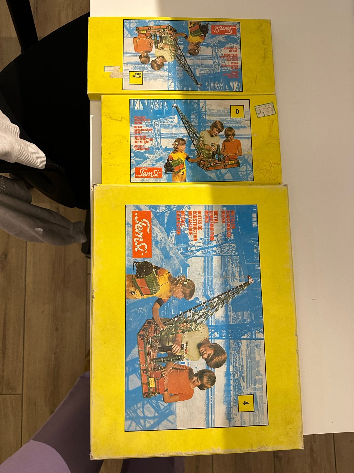 Vintage Temsi Metalen Constructie Dozen - Set van 3, Ophalen of Verzenden, Nieuw, Overige merken