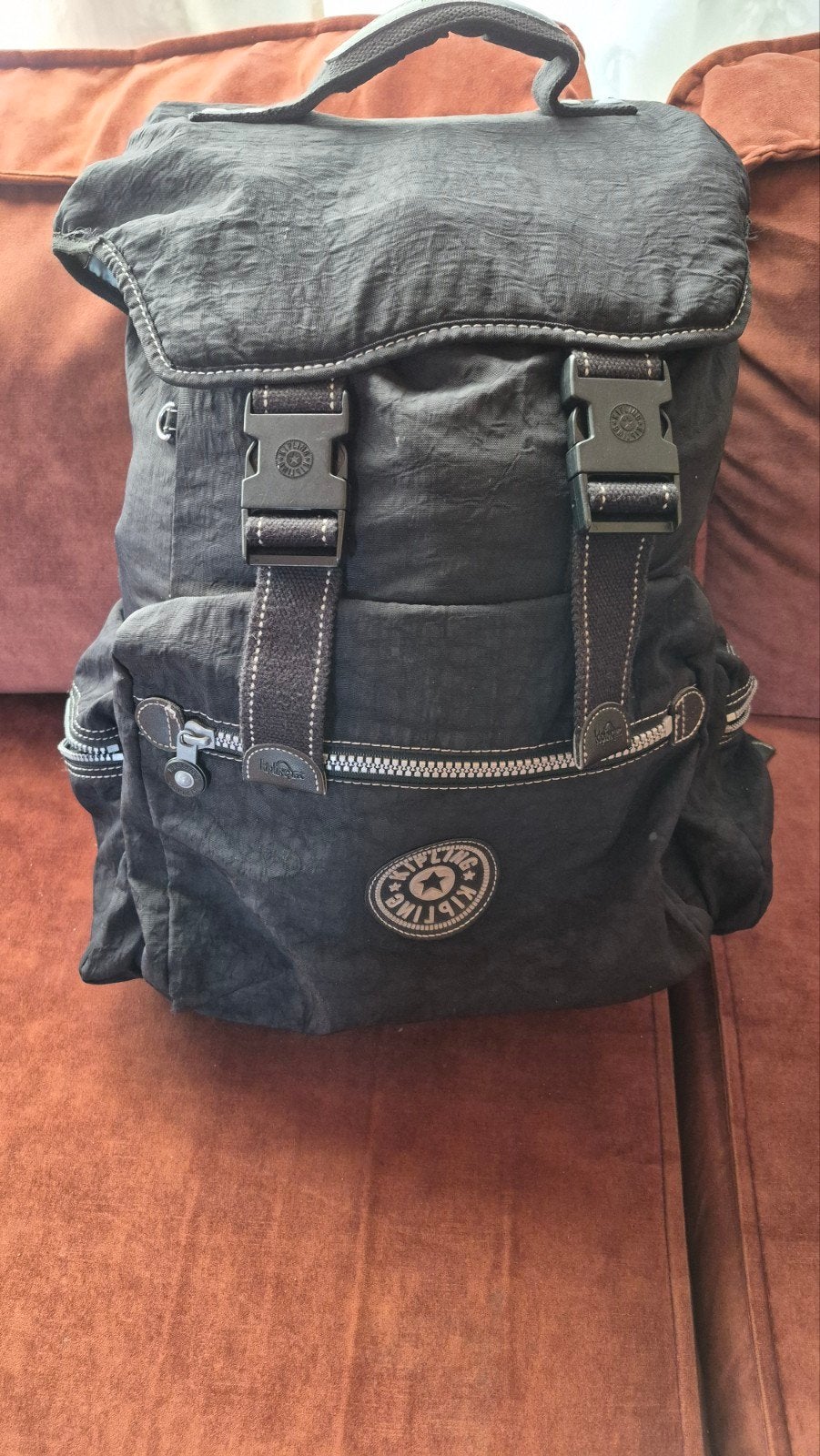 Kipling rugtas zwart uit de jaren 90, Sieraden, Tassen en Uiterlijk, Ophalen of Verzenden, Zo goed als nieuw, Zwart, Aktetas of Boekentas